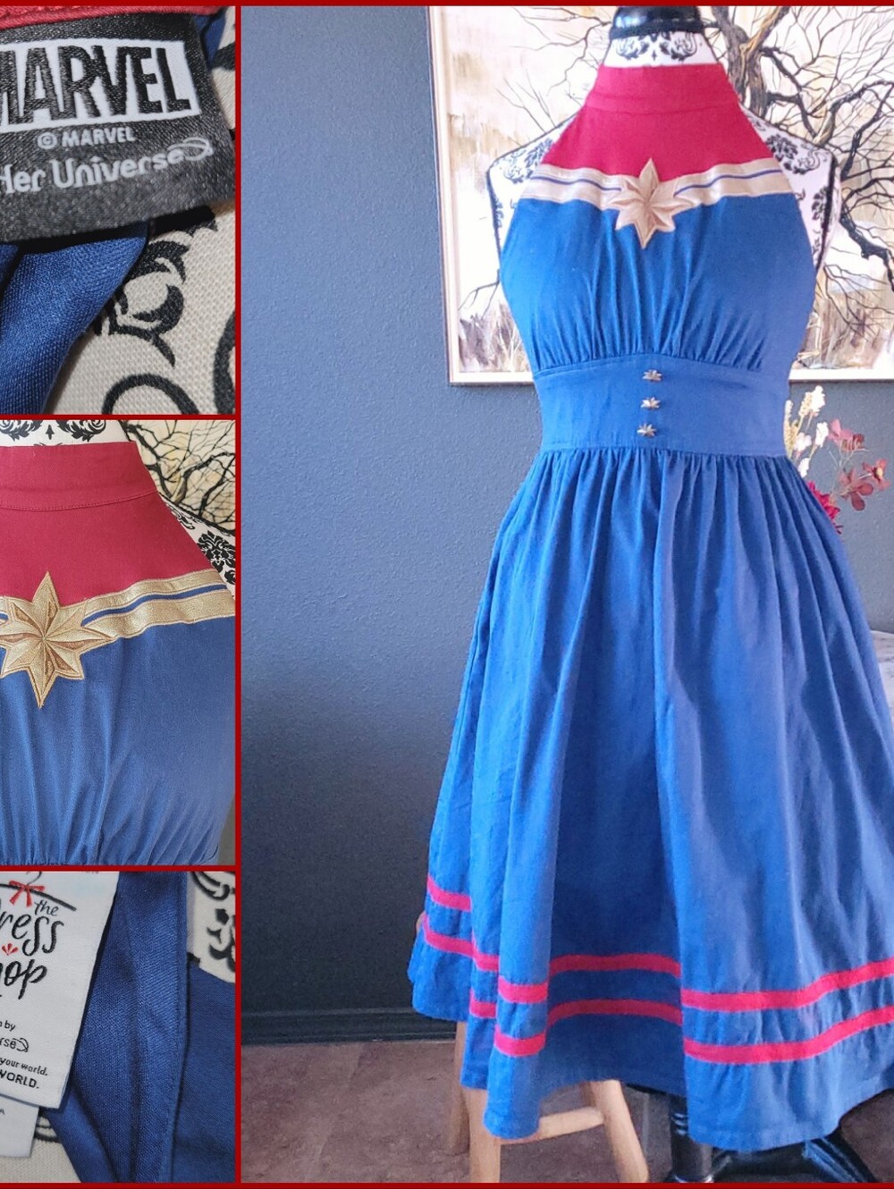 Disney Shop Her Universe Captain Marvel Retro Dress